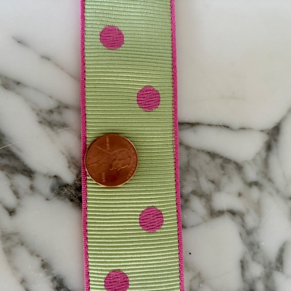 J. McLaughlin D-ring Polka Dot Grosgrain Ribbon Belt - Size Small - Picture 4 of 6